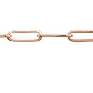 14K Rose 3.85 mm Paperclip-Style Chain by the Inch