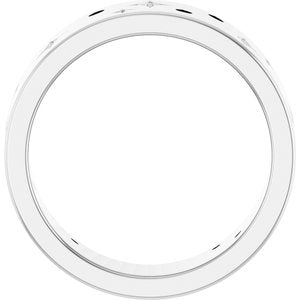 14K White 1/8 CTW Natural Diamond Star Band Size 7