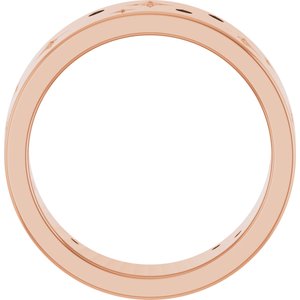 14K Rose 1/8 CTW Natural Diamond Star Band Size 7