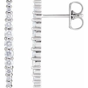 Sterling Silver 3/8 CTW Natural Diamond Earrings