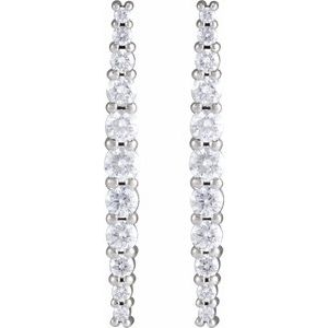 Sterling Silver 3/8 CTW Natural Diamond Earrings – image 2