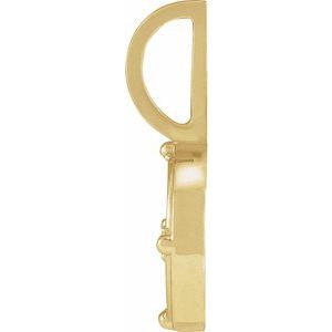 14K Yellow Gold .015 CT Natural Diamond Air Element Charm/Pendant – image 3