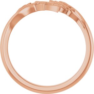 14K Rose Angel Wings Ring
