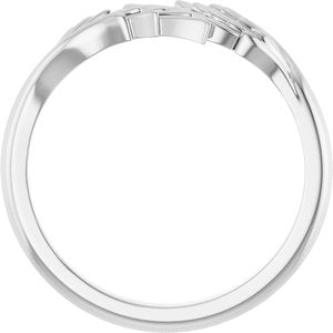 Platinum Angel Wings Ring