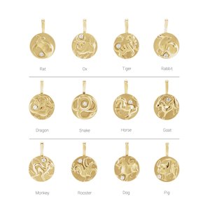 Accented Chinese Zodiac Pendant