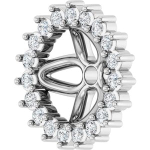 Platinum 6 mm ID Earring Jacket Mounting – image 3