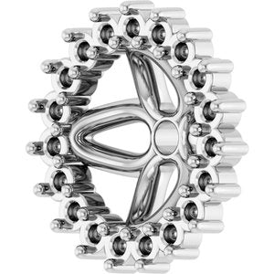 14K White Gold 6 mm ID Earring Jacket Mounting – image 4