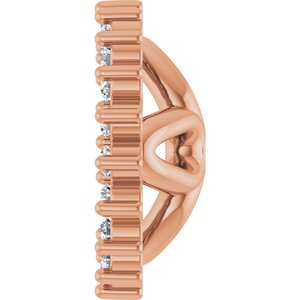 14K Rose Gold 6 mm ID Earring Jacket Mounting – image 5