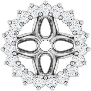 Platinum 6 mm ID Earring Jacket Mounting