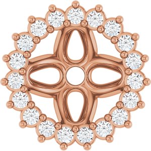 14K Rose Gold 1/6 CTW Natural Diamond Earring Jackets