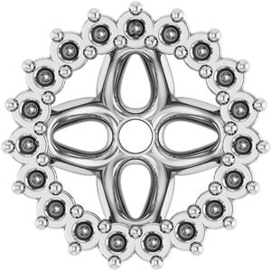 Platinum 6 mm ID Earring Jacket Mounting – image 2