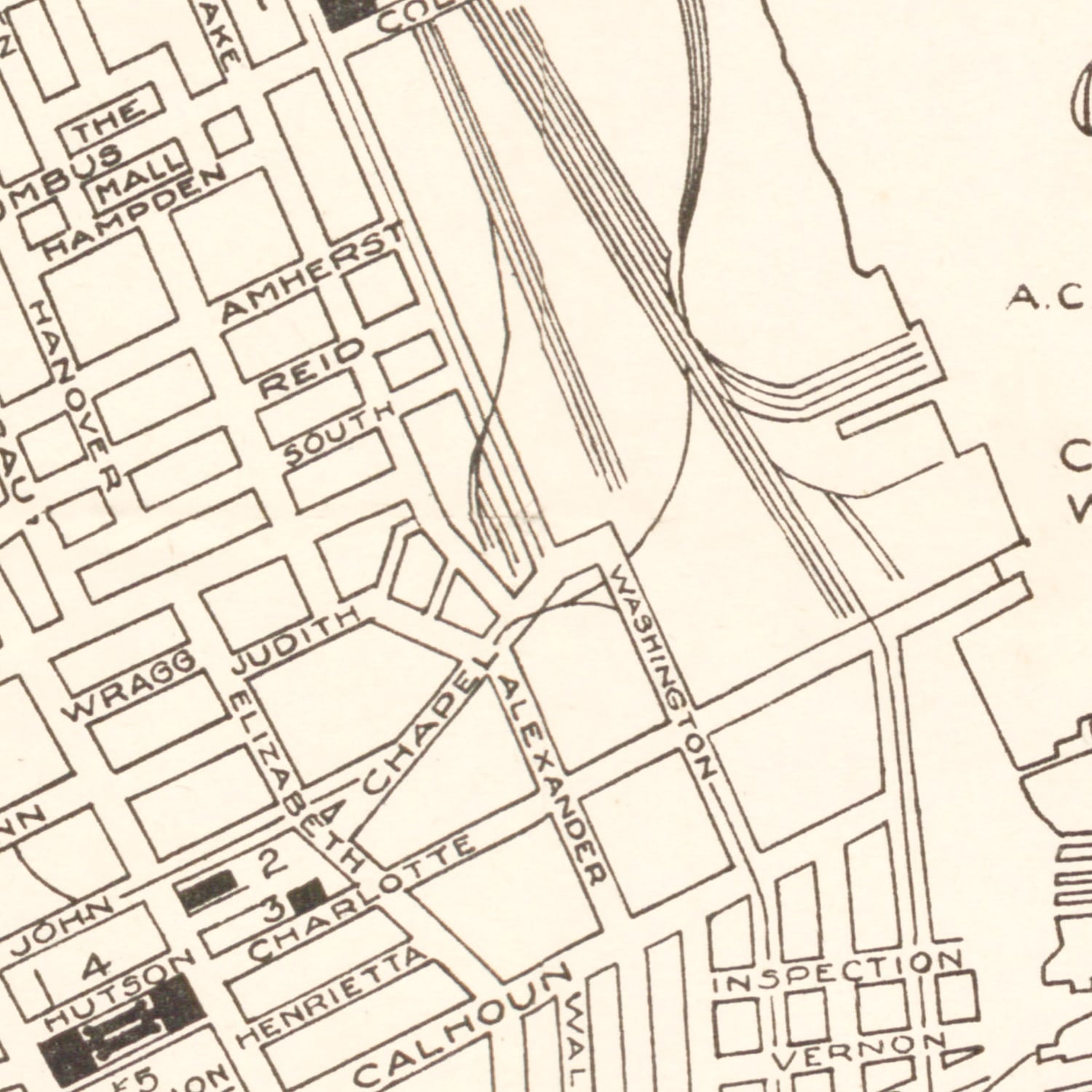 Vintage Map of Charleston, South Carolina 1946