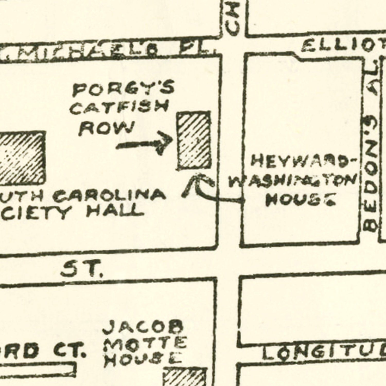 Vintage Map of Charleston, South Carolina 1946