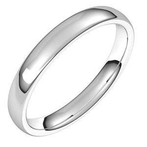 Platinum 3.5 mm Comfort-Fit European-Style Band Size 18