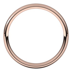 14K Rose 3.5 mm Comfort-Fit European-Style Band Size 7.5