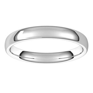 Continuum Sterling Silver 3.5 mm Comfort-Fit European-Style Band Size 4.5