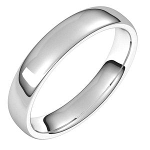 Sterling Silver 4.5 mm Comfort-Fit European-Style Band Size 15.5