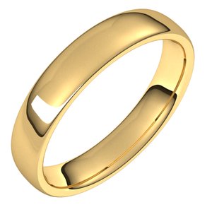 18K Yellow 4.5 mm Comfort-Fit European-Style Band Size 17