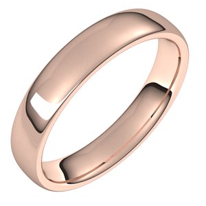 10K Rose 4.5 mm Comfort-Fit European-Style Band Size 5