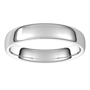10K White 4.5 mm Comfort-Fit European-Style Band Size 4