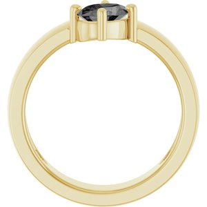 Asymmetric Solitaire Ring