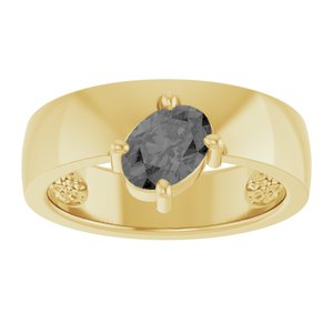 Asymmetric Solitaire Ring
