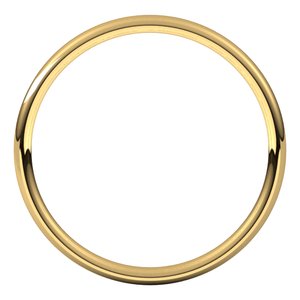 14K Yellow 2 mm Lightweight Comfort-Fit European-Style Band Size 7