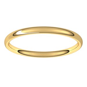 18K Yellow 2 mm Lightweight Comfort-Fit European-Style Band Size 12