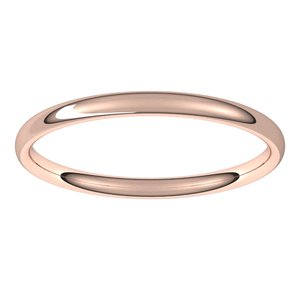 10K Rose 2 mm Lightweight Comfort-Fit European-Style Band Size 12