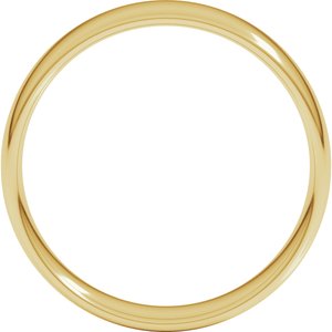 10K Yellow 6 mm Lightweight Comfort-Fit European-Style Band Size 7