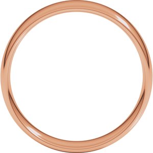 18K Rose 6 mm Lightweight Comfort-Fit European-Style Band Size 8