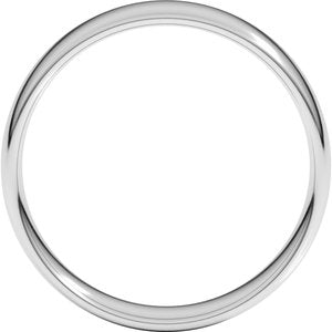 18K White 6 mm Lightweight Comfort-Fit European-Style Band Size 12