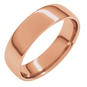 10K Rose 6 mm Lightweight Comfort-Fit European-Style Band Size 15