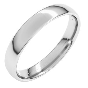 14K X1 White 4 mm Lightweight Comfort-Fit European-Style Band Size 13.5
