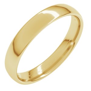 10K Yellow 4 mm Lightweight Comfort-Fit European-Style Band Size 9