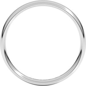 Sterling Silver 4 mm Lightweight Comfort-Fit European-Style Band Size 19.5