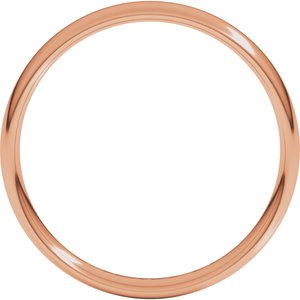 10K Rose 4 mm Lightweight Comfort-Fit European-Style Band Size 10