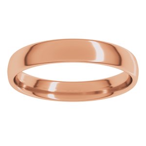 14K Rose 4 mm Lightweight Comfort-Fit European-Style Band Size 8.5