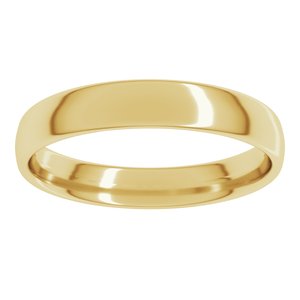 10K Yellow 4 mm Lightweight Comfort-Fit European-Style Band Size 7.5