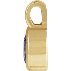 14K Yellow Gold Natural Tanzanite Pendant