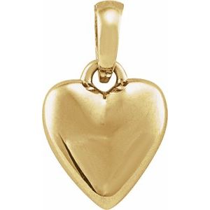 Puffed Heart Necklace or Pendant