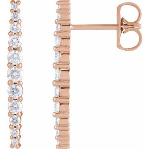 14K Rose Gold 3/8 CTW Natural Diamond Earrings