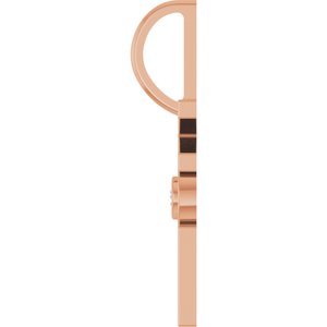 14K Rose Gold 2 mm Round Accented Vote Pendant Mounting – image 5