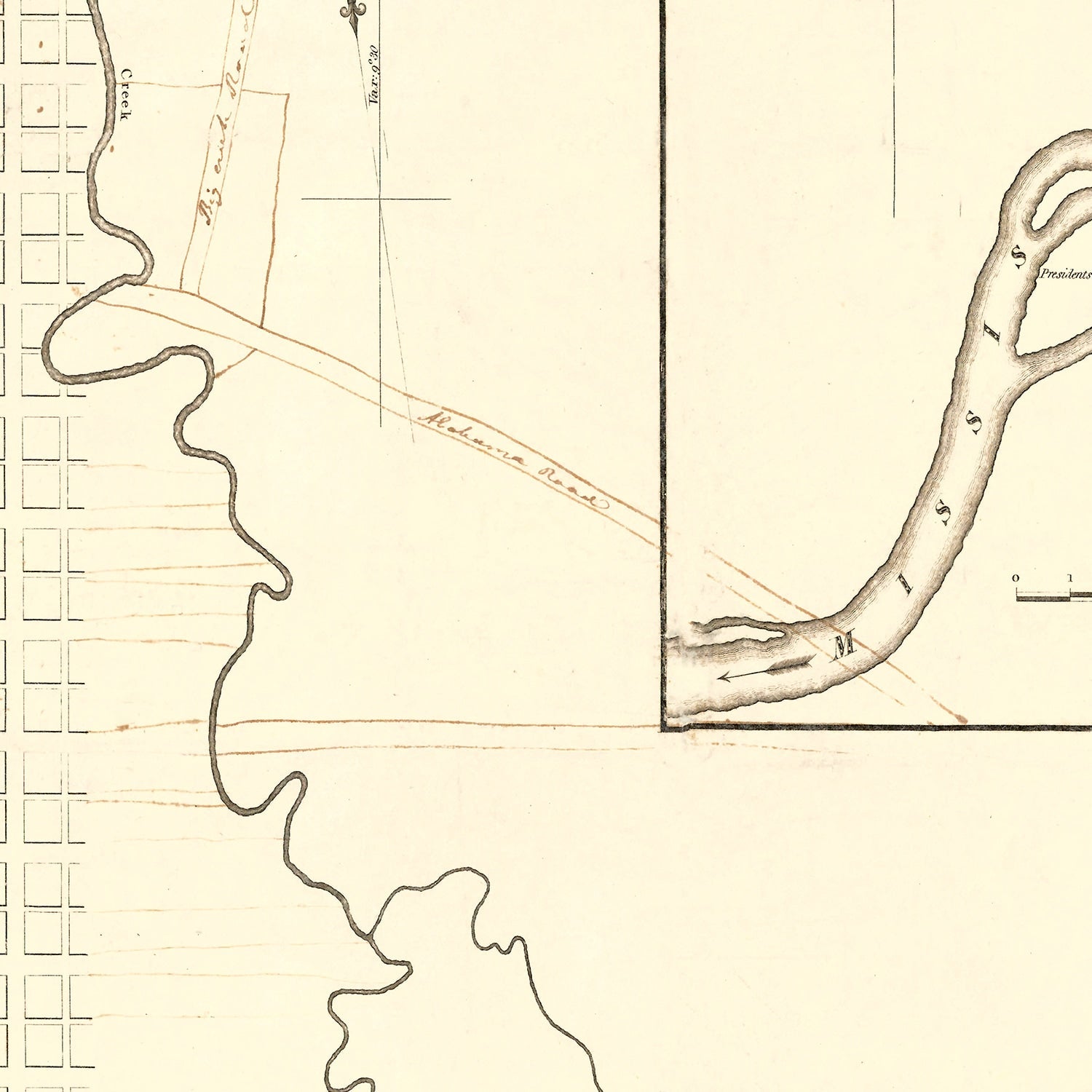 Vintage Map of Memphis, Tennessee 1865