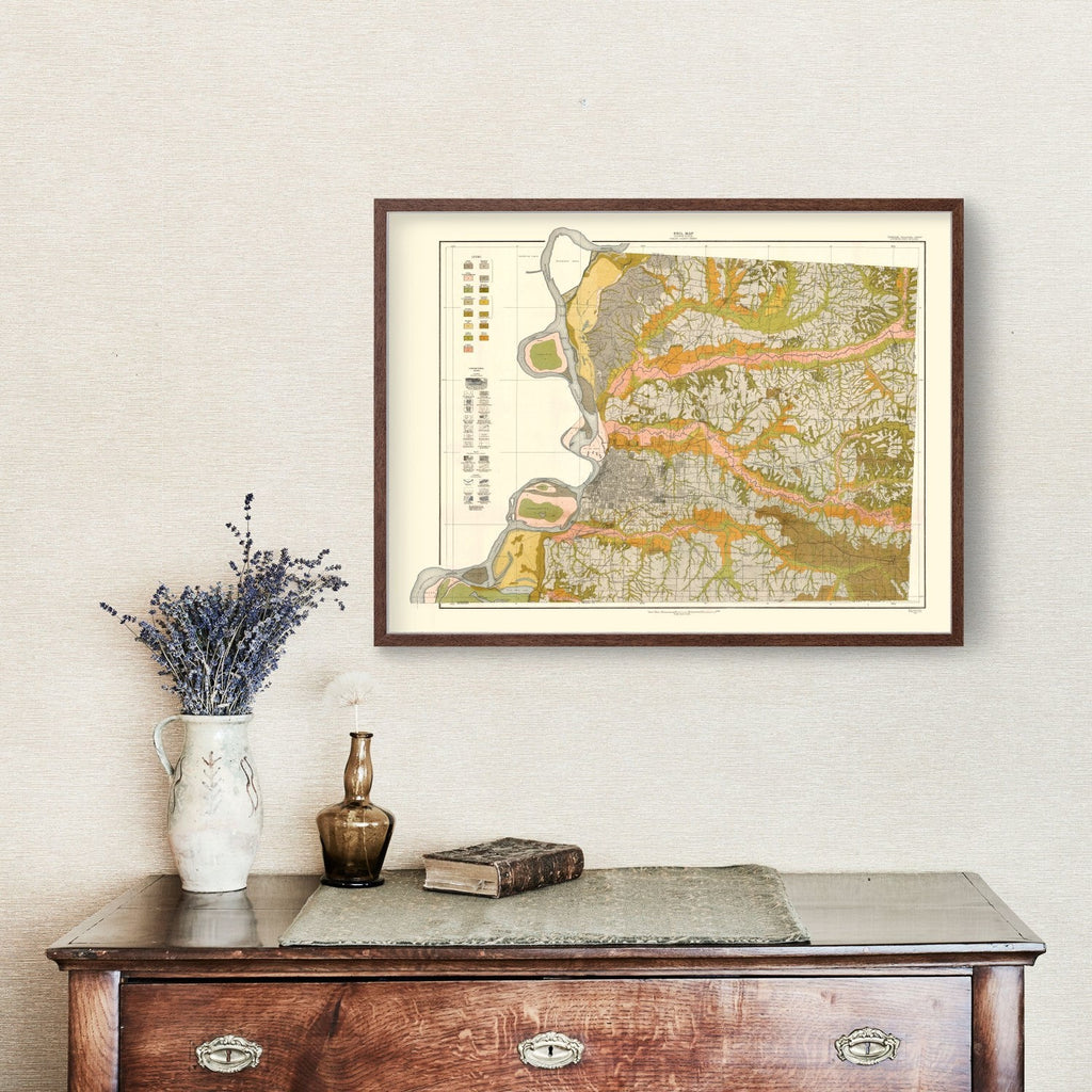 Vintage Map of Shelby County, Tennessee 1916