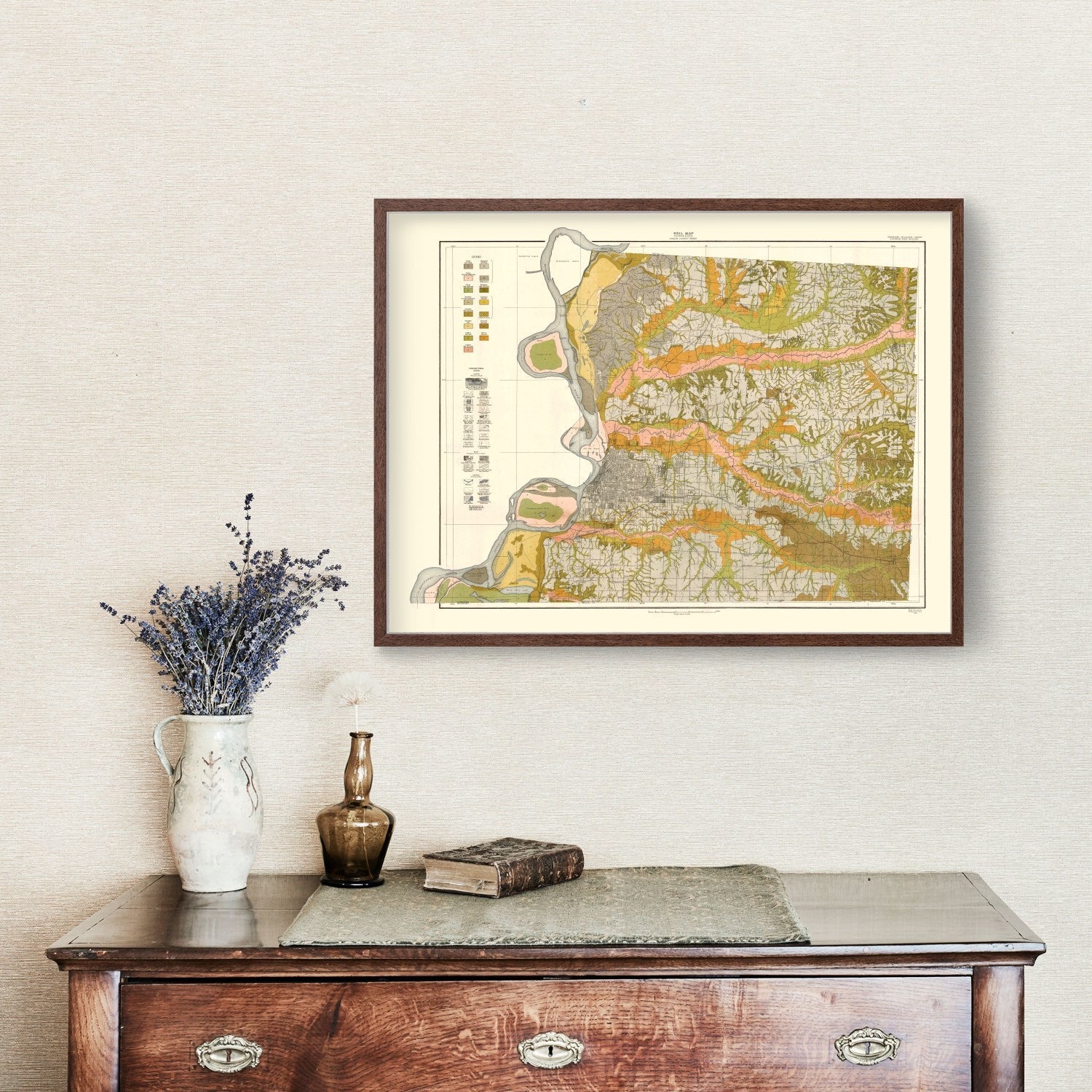 Vintage Map of Shelby County, Tennessee 1916