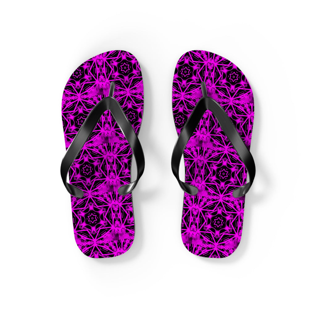 Purple Star Pattern Flip Flops for Women
