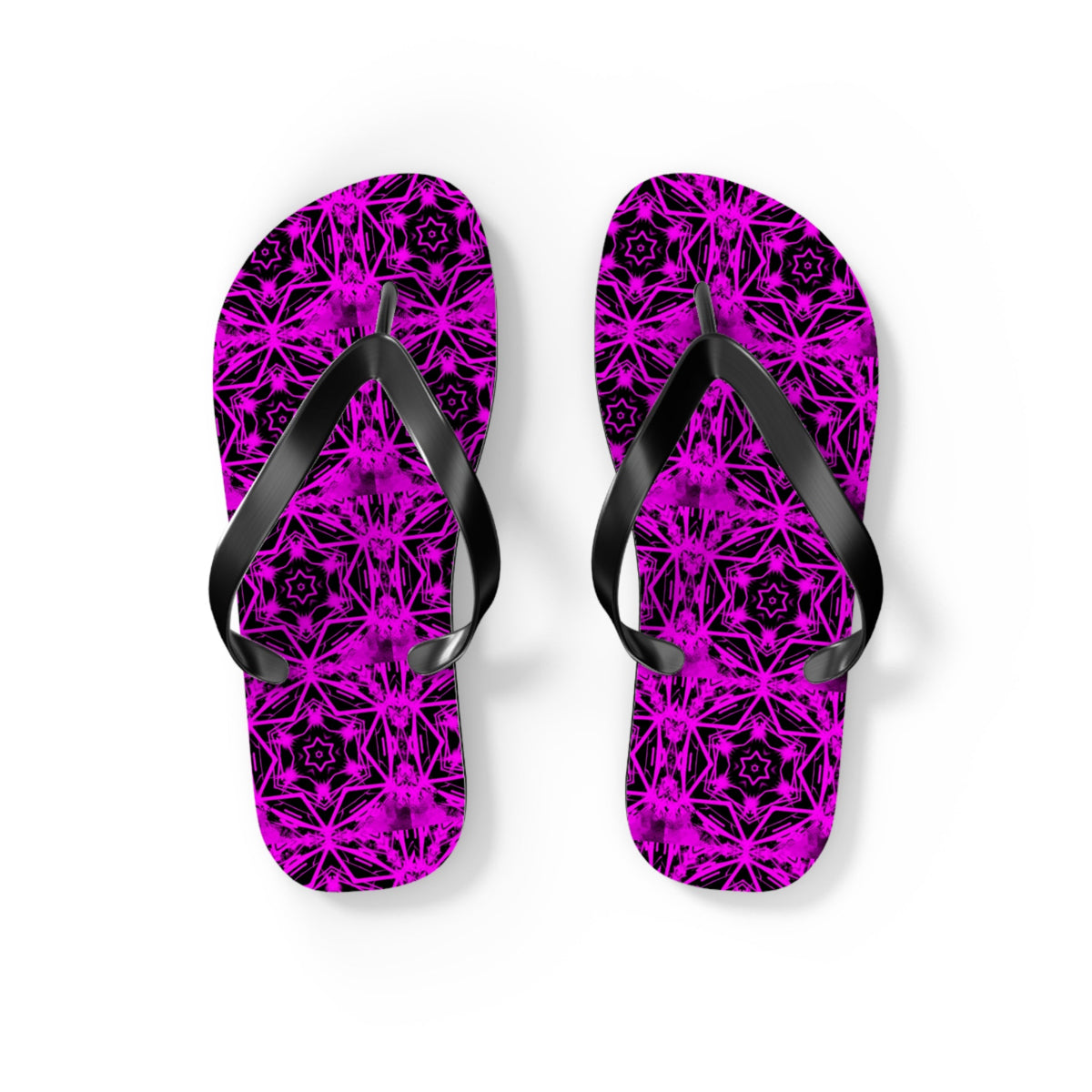 Purple Star Pattern Flip Flops for Women