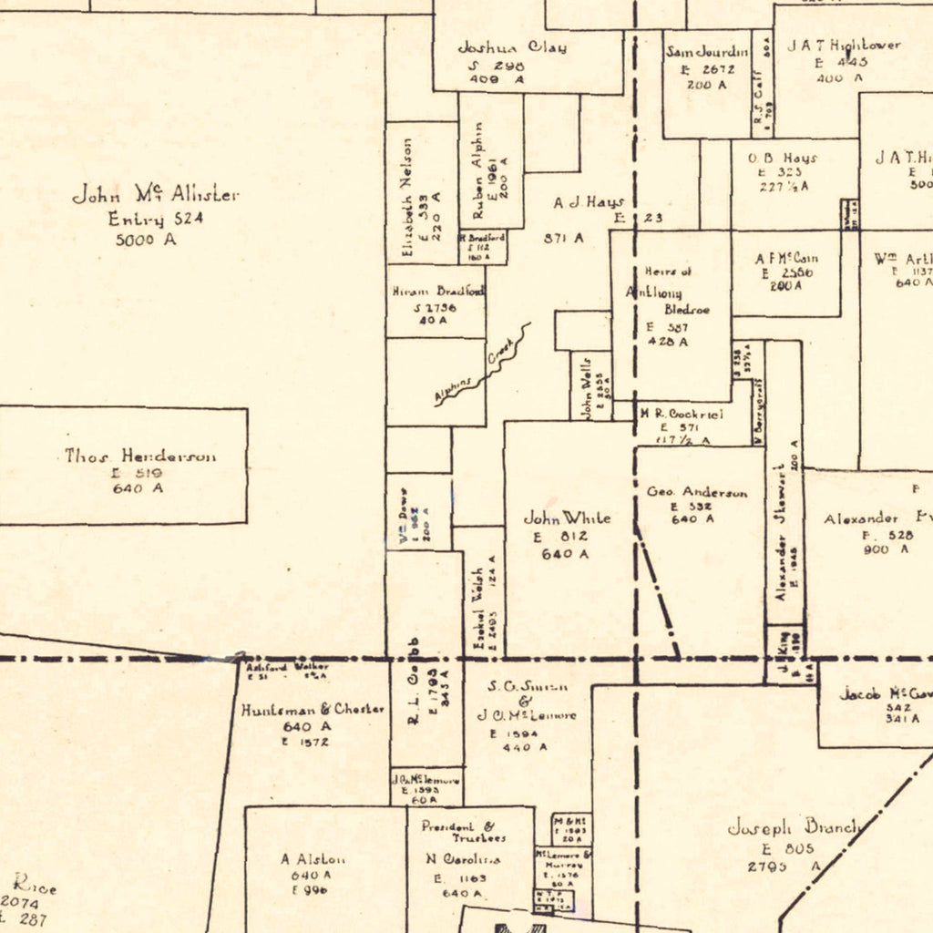 Vintage Map of Haywood County, Tennessee 1927