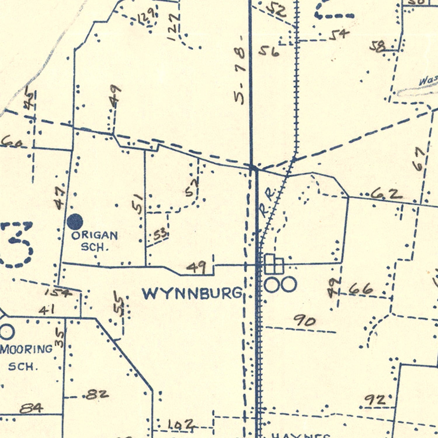 Vintage Map of Lake County, Tennessee 1930